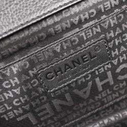 Pre Owned Chanel Black Calfskin Handbag