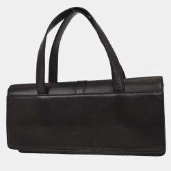 Pre Owned Chanel Black Calfskin Handbag