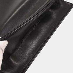 Pre Owned Chanel Black Lambskin Delivery Cutout 2way Handbag