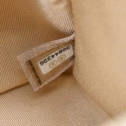 Pre Owned Chanel Beige Lambskin Jumbo Chain All Over Flap Shoulder Bag