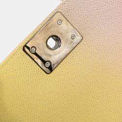 Pre Owned Boy Chanel Pastel Color Calfskin Medium Shoulder Bag