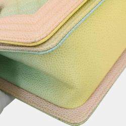 Pre Owned Boy Chanel Pastel Color Calfskin Medium Shoulder Bag