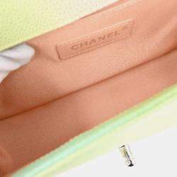 Pre Owned Boy Chanel Pastel Color Calfskin Medium Shoulder Bag