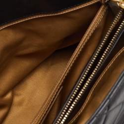 مملوكة مسبقًا Chanel Black/Cream Quilted Leather East/West Mademoiselle Accordion Flap Bag