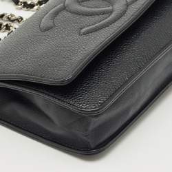 Pre Owned Chanel Black Caviar Leather CC WOC Bag