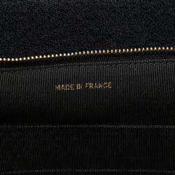 Pre Owned Chanel Blue Quilted Terry Cloth Frame Bag