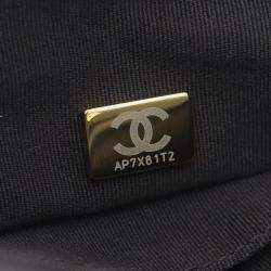 Pre Owned Chanel Black CC Quilted Lambskin Chain Shopping Bag