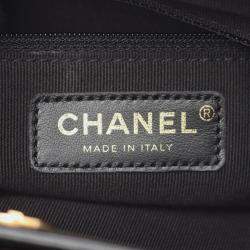 Pre Owned Chanel Black CC Quilted Lambskin Chain Shopping Bag