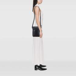 Pre Owned Chanel Black Lambskin Cambon Ligne Crossbody