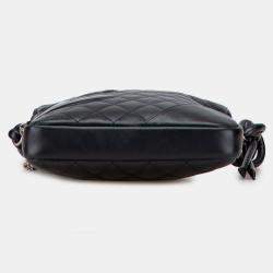Pre Owned Chanel Black Lambskin Cambon Ligne Crossbody