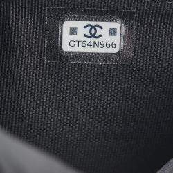 Pre Owned Chanel Black CC Quilted Lambskin Compact Bifold Wallet