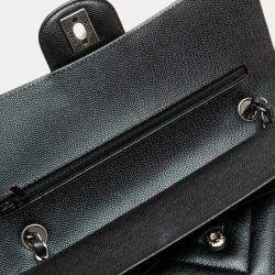 Pre Owned Chanel Medium Classic Chevron Caviar Double Flap