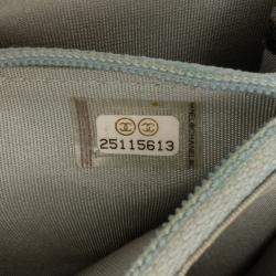 Pre Owned Chanel Black Paris-Cuba Square Quilted Caviar Thread Around Wallet On Chain