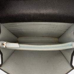 Pre Owned Chanel Black Paris-Cuba Square Quilted Caviar Thread Around Wallet On Chain