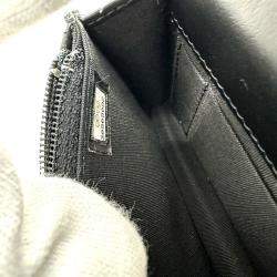 Pre Owned Chanel Cc Coco Mark Pearl Black Lambskin Long Chain Wallet