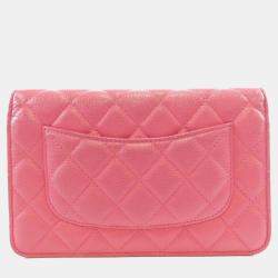 Pre Owned Chanel Timeless Classic Line Chain Wallet