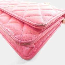 Pre Owned Chanel Timeless Classic Line Chain Wallet