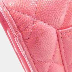 Pre Owned Chanel Timeless Classic Line Chain Wallet