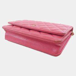 Pre Owned Chanel Timeless Classic Line Chain Wallet