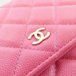 Pre Owned Chanel Timeless Classic Line Chain Wallet