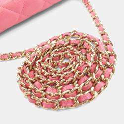 Pre Owned Chanel Timeless Classic Line Chain Wallet