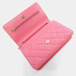 Pre Owned Chanel Timeless Classic Line Chain Wallet