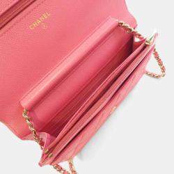 Pre Owned Chanel Timeless Classic Line Chain Wallet