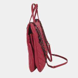 Pre Owned Chanel Handbag  Shoulder Bag  Cc  Coco Mark  Matelasse  Quilted  2-Way Chain  Tote Lambskin  Pink