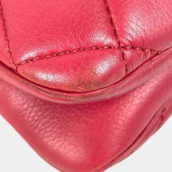 Pre Owned Chanel Handbag  Shoulder Bag  Cc  Coco Mark  Matelasse  Quilted  2-Way Chain  Tote Lambskin  Pink