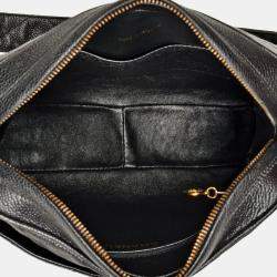 Pre Owned Chanel Coco Mark Matelasse Chain Shoulder Bag Caviar Skin Black