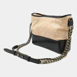 Pre Owned Chanel Gabrielle De Chanel Matelasse Large Hobo Chain Shoulder Bag In Two-Tone Calfskin Pink Beige
