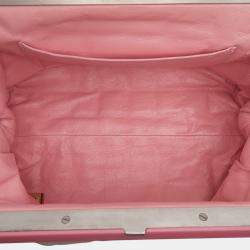 Pre Owned Chanel Cream Chocolate Bar Lambskin Frame Bag