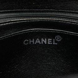 Pre Owned Chanel Black CC Quilted Jersey Kelly Top Handle Bag