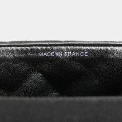 Pre Owned Chanel Black CC Quilted Jersey Kelly Top Handle Bag