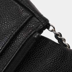 Pre Owned Chanel Black Calfskin Half-Moon WOC Wallet On Chain