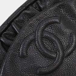 Pre Owned Chanel Black Calfskin Half-Moon WOC Wallet On Chain