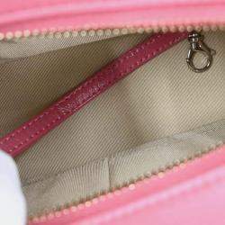 Pre Owned Chanel Pink Rattan Calfskin Small Gabrielle Shoulder Bag