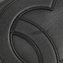 Pre Owned Chanel Black Lambskin Shoulder Bag