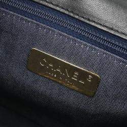 Pre Owned Chanel Black Lambskin Shoulder Bag