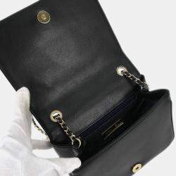 Pre Owned Chanel Black Lambskin Shoulder Bag