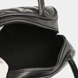 Pre Owned Chanel Black Calfskin Bowling Bag