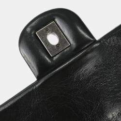Pre Owned Chanel Black Calfskin Icon Shoulder Bag