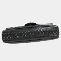Pre Owned Chanel Black Calfskin Icon Shoulder Bag