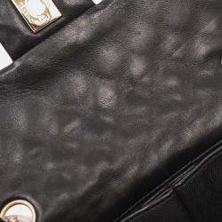 Pre Owned Chanel Black Lambskin Valentine East West Shoulder Bag