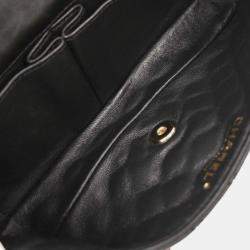 Pre Owned Chanel Black Lambskin Valentine East West Shoulder Bag