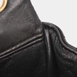 Pre Owned Chanel Black Lambskin Valentine East West Shoulder Bag