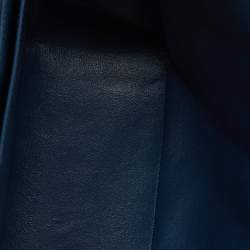 Pre Owned Chanel Blue Quilted Leather Maxi Classic Single Flap Bag