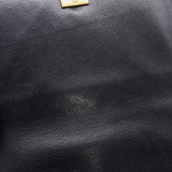 Pre Owned Chanel Full Flap Matelasse Black Lambskin Shoulder Bag