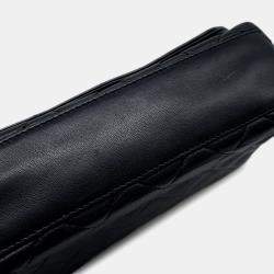 Pre Owned Chanel Full Flap Matelasse Black Lambskin Shoulder Bag