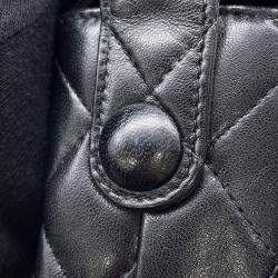 Pre Owned Chanel Full Flap Matelasse Black Lambskin Shoulder Bag